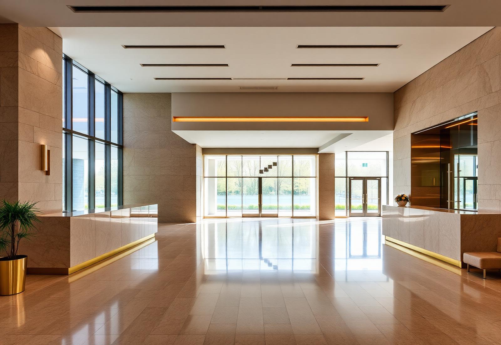 Modern corporate office reception